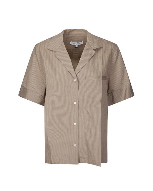 Maison Kitsuné Women's Natural Striped Resort Shirt