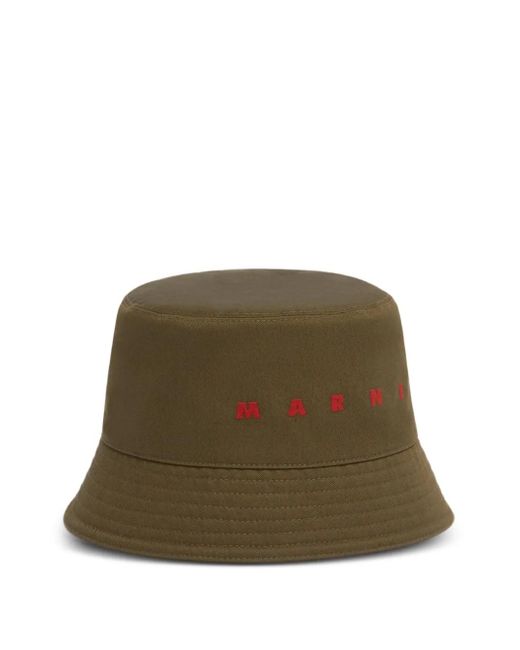 Marni Fischerhut Mit Logo-Stickerei in Green für Herren
