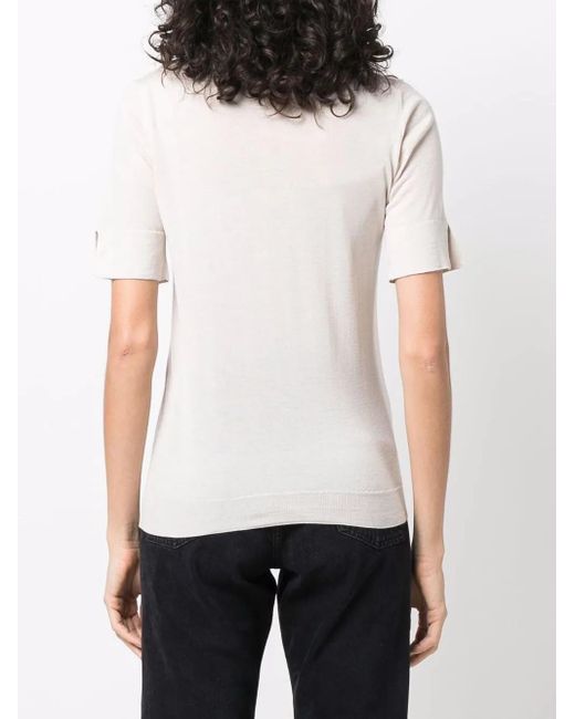 Liska Multicolor Round-Neck Knitted Top