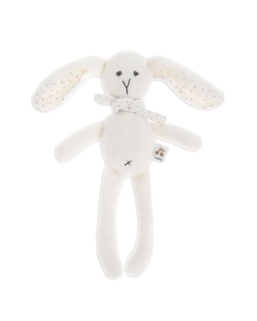 Bonpoint White Spotted-Ear Rabbit Toy