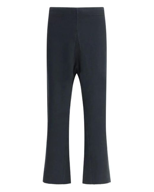 Maison Margiela Blue Flared Raw-Edge Trousers for men