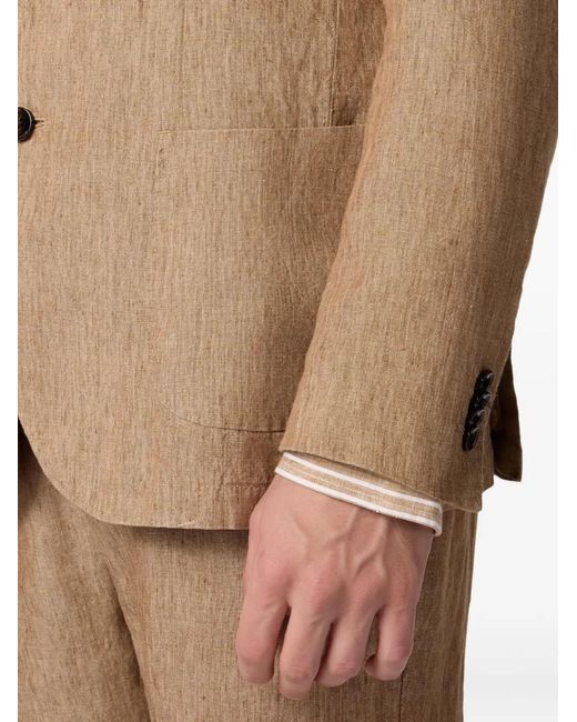 Brooks Brothers Natural Linen Single-Breasted Blazer for men