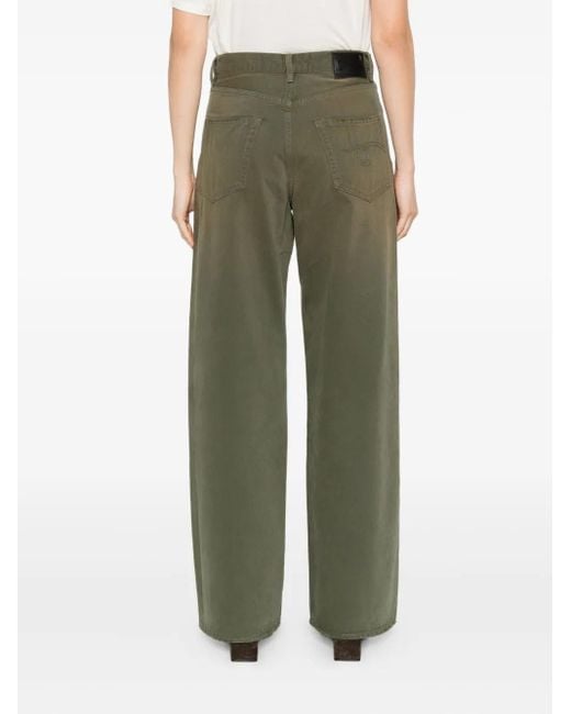 R13 Green Five-Pocket Jeans