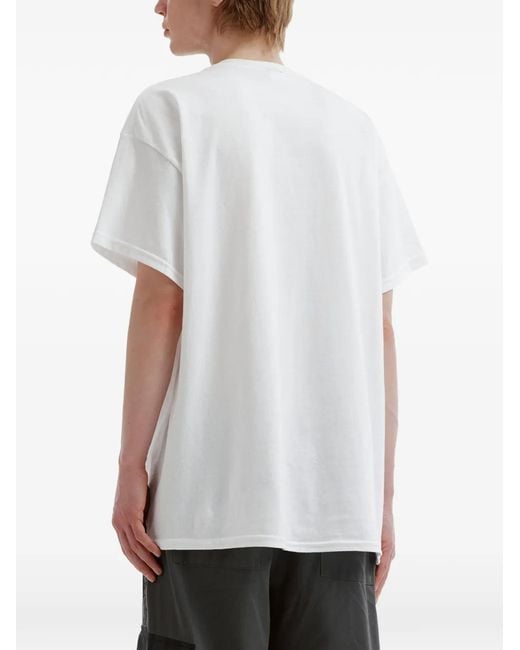 WESTFALL White Graphic-Print Cotton T-Shirt for men