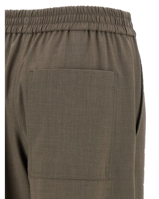Pantaloni Con Vita Elasticizzata di Brunello Cucinelli in Gray