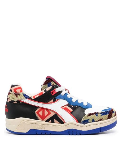 Pierre Louis Mascia Blue Panelled Sneakers