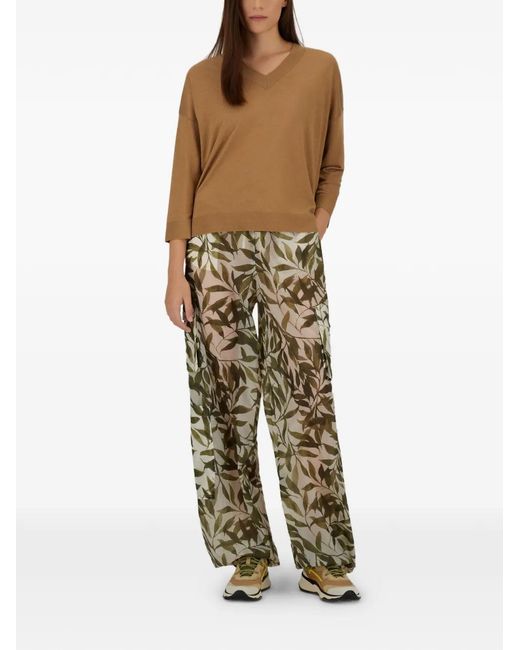 Herno Brown Lyocell Cotton Polyester Sweater