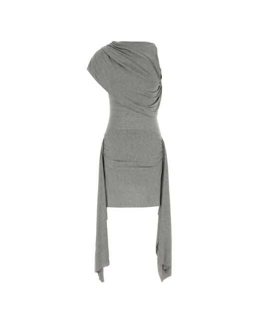 GIMAGUAS Gray Annika Draped Midi Dress