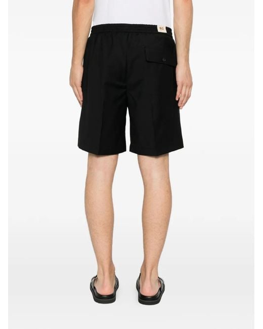 Briglia 1949 Black Molokaip Pleated Drawstring Shorts for men