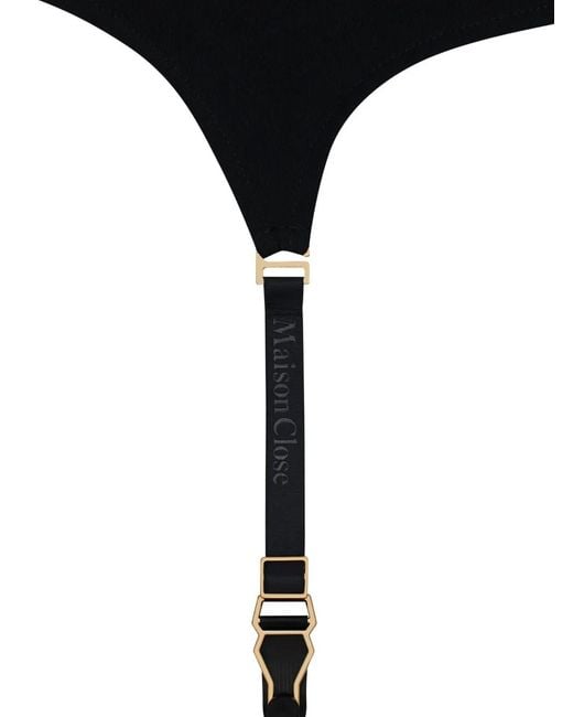 Maison Close Black Chemise À Porte-Jarretelle Et Dentelle