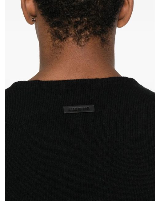 Fear Of God Black Crew-Neck Wool Sweater for men