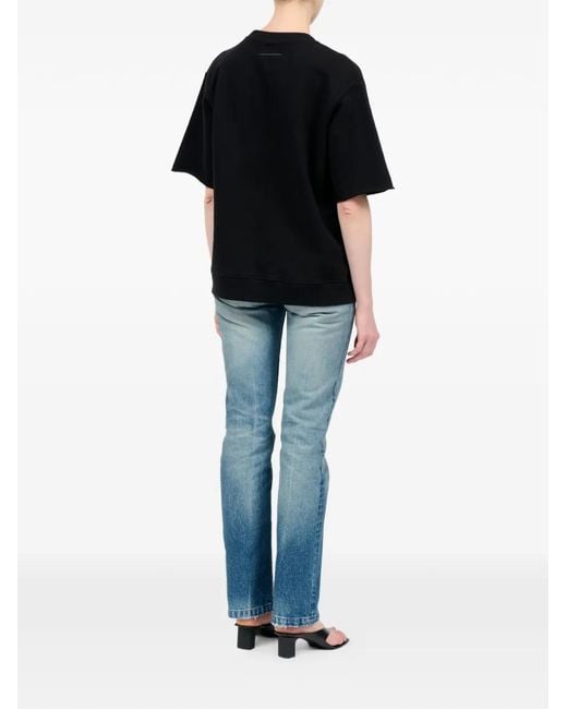 MM6 by Maison Margiela Black Short-Sleeves T-Shirt