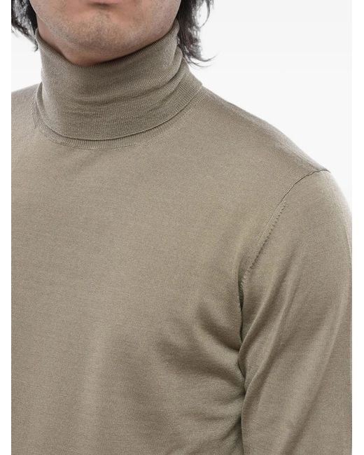 Paolo Pecora Gray Turtleneck Sweater for men