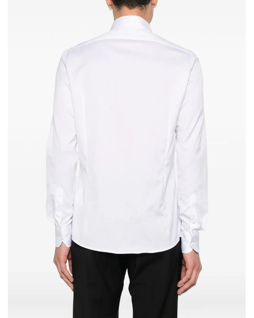 Tagliatore White Long-Sleeve Shirt for men