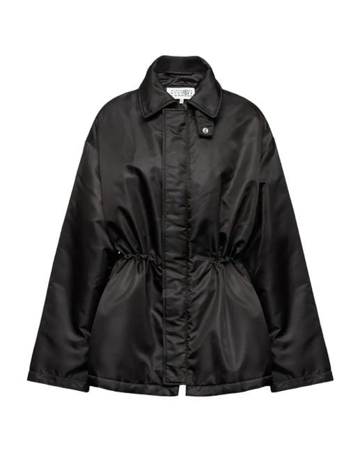 MM6 by Maison Margiela Black Drawstring Jacket