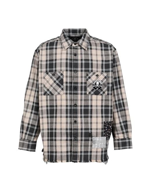 Mastermind Japan Gray X Sean Wotherspoon Patchwork Shirt for men