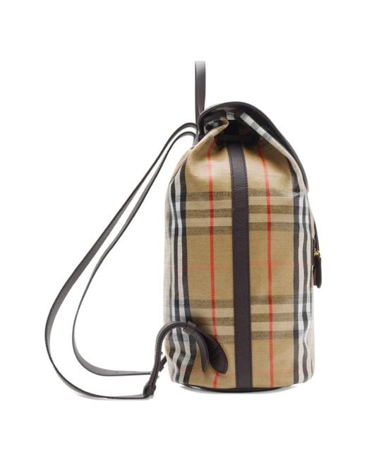 Sac À Dos Bordé De Cuir Highlands À Carreaux Burberry pour homme en coloris Natural