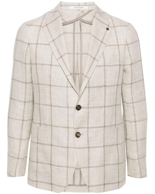 Tagliatore Natural Check-Pattern Blazer for men