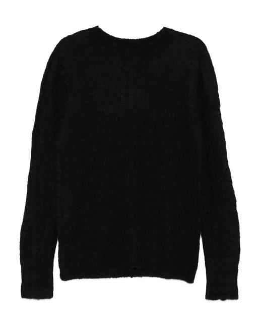 Thom Krom Black Alpaca Wool-Blend Sweater for men