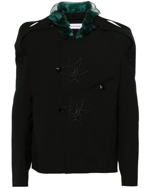 Kiko Kostadinov Black Nesebur Embroidered Blazer for men