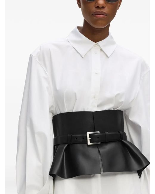 Karl Lagerfeld Black Ceinture-Corset À Design De Basque