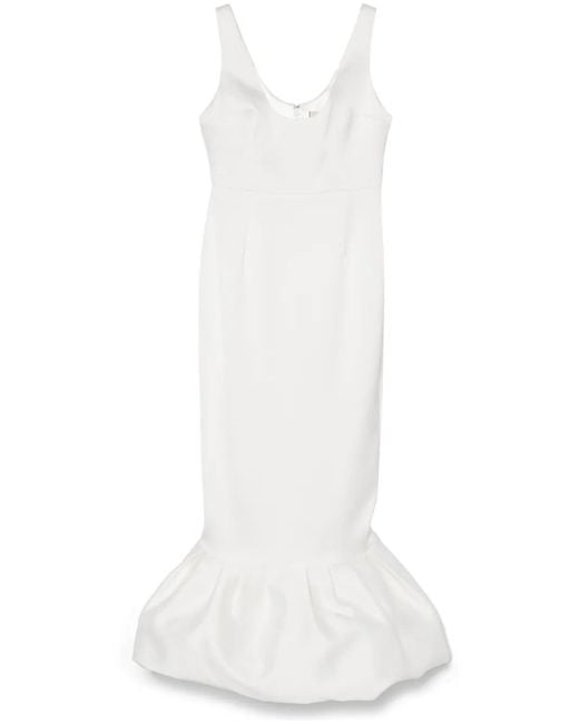 The New Arrivals Ilkyaz Ozel White Pualo Midi Dress