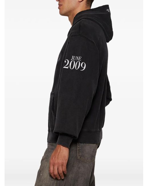 PRAYING Black Destroyed Financial Crisis Destroyed Hoodie for men