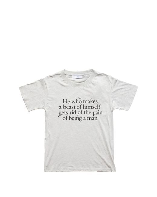 PRAYING White Slogan-Print T-Shirt for men