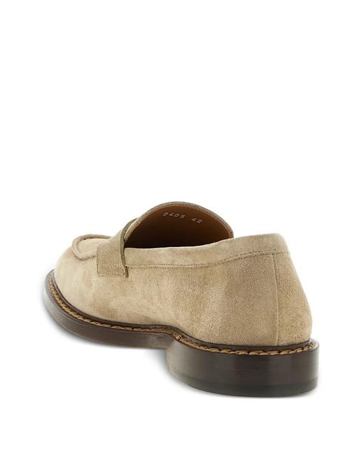 Doucal's Natural Suede Loafers for men