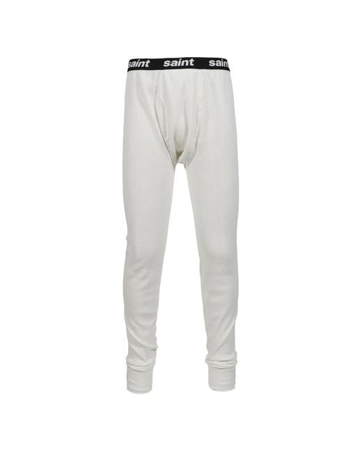 SAINT Mxxxxxx Gray Ribbed Logo Waistband Loungewear for men