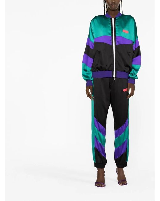 DSquared² Black Colour-Block Bomber Jacket