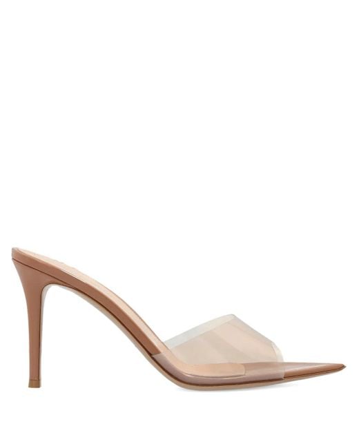 Gianvito Rossi Women's Natural 85Mm Elle Pointed-Toe Heeled Sandals