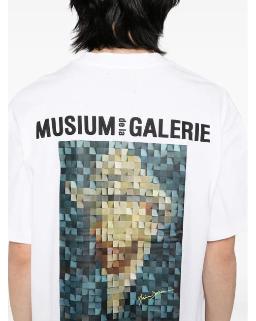 Musium Div. White Graphic-Print T-Shirt for men