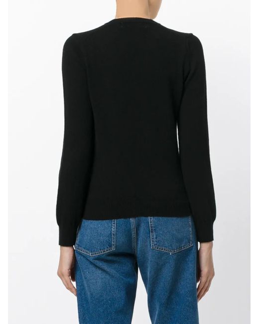 COMME DES GARÇONS PLAY Black V-neck Pullover