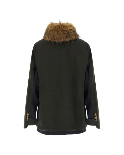Sacai Black Zip-Fastening Jacket