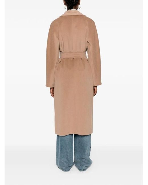 Max Mara Natural Madame 101801 Double-Breasted Belted Coat