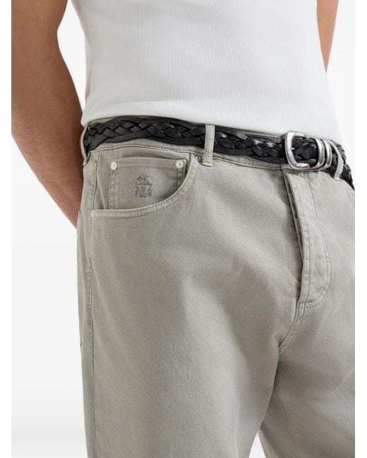 メンズ Brunello Cucinelli ボタン ファイブポケットパンツ Gray