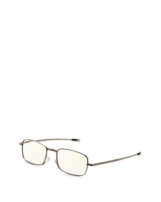Tumi White Rectangle-Frame Glasses for men