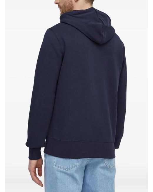 Gant Blue Logo-Print Hoodie for men