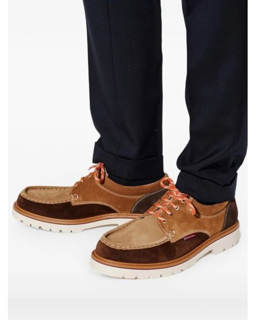 Paul Smith Brown Rooster Suede Loafers for men