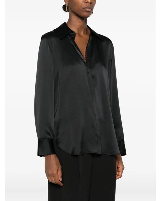 Vince Black Satin Shirt