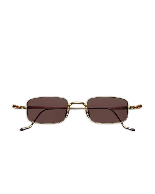 Jacques Marie Mage Brown Dusk Sonnenbrille mit eckigem Gestell