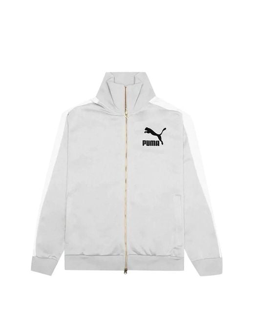 PUMA White The Neverworn T7 Logo-Detail Sweatshirt for men