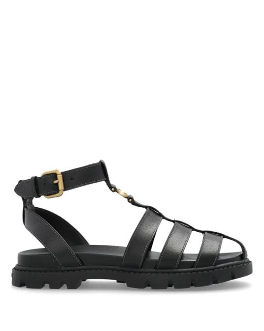 COACH Black Sculpted Fisherman Sandal
