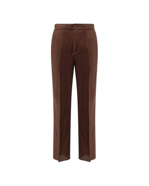 Hevò Brown Torrechianca Trousers for men