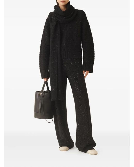 Fabiana Filippi Black Sequin-Embellished Sweater