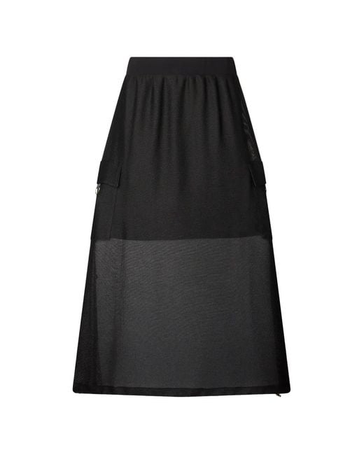 Liu Jo Black Long Mesh Skirt