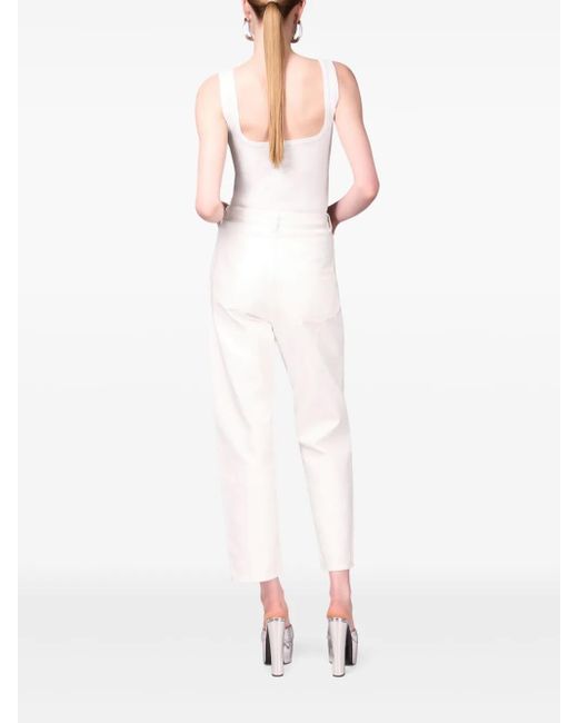 Area White Ring-Detail Tank Top