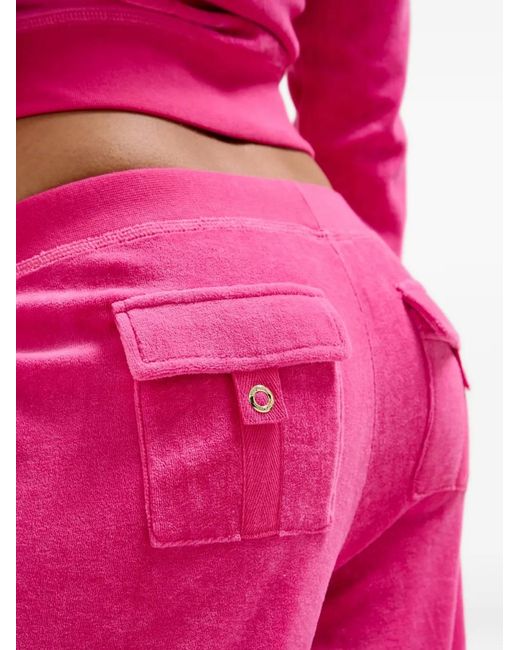 Juicy Couture Pink Heritage Velour Track Pants
