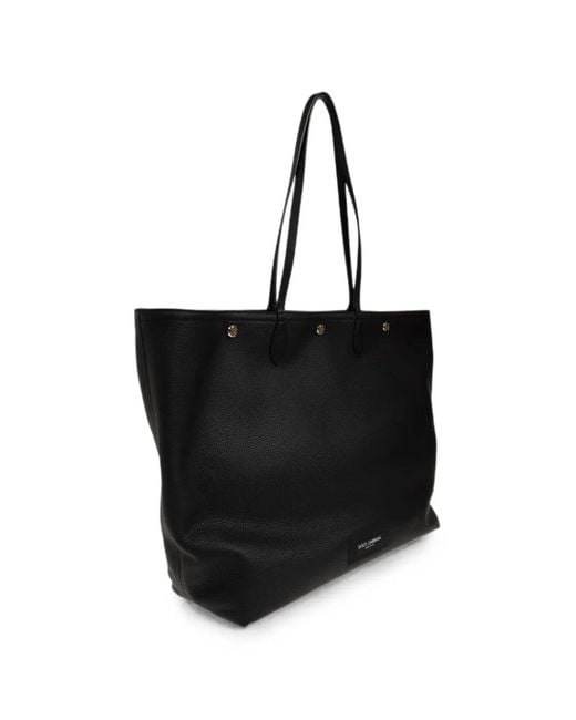 Dolce & Gabbana Black Essenza Grained Leather Shoulder Bag for men
